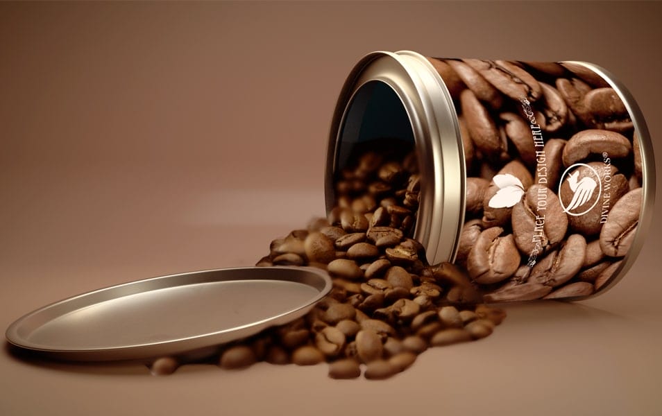 Free Coffee Beans Jar Mockup