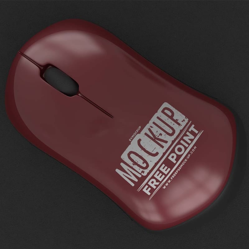 Free Computer Mouse Artwork Mockup
