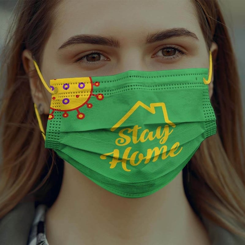 Free Coronavirus Surgical / Medical Face Mask Mockup PSD