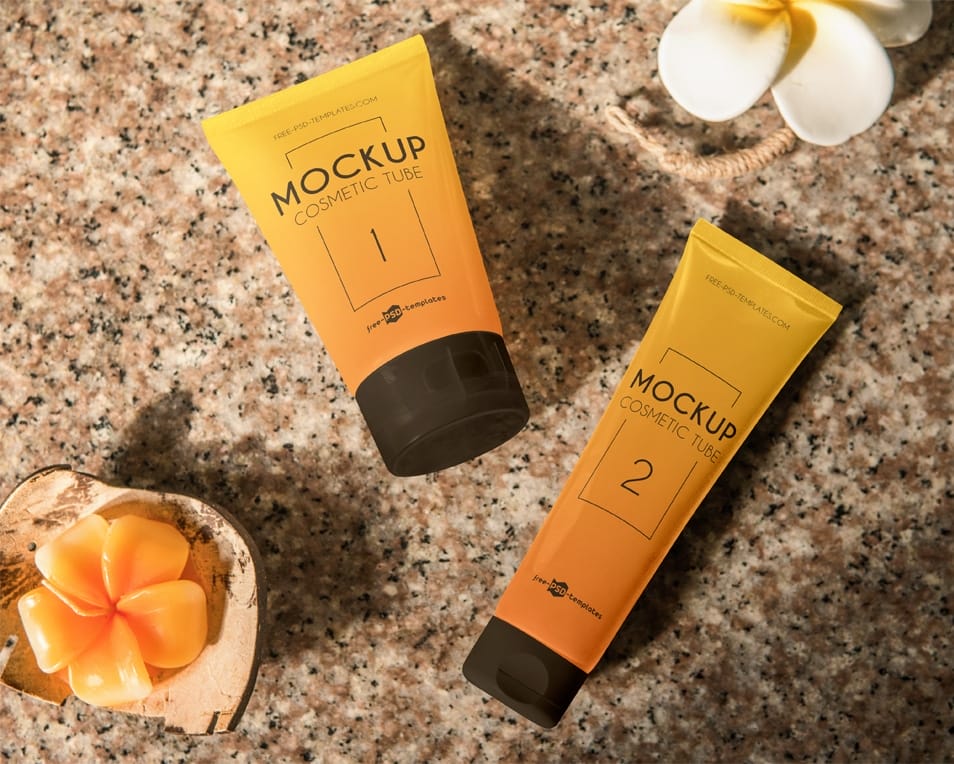 Free Cosmetic Tube Mock-up in PSD