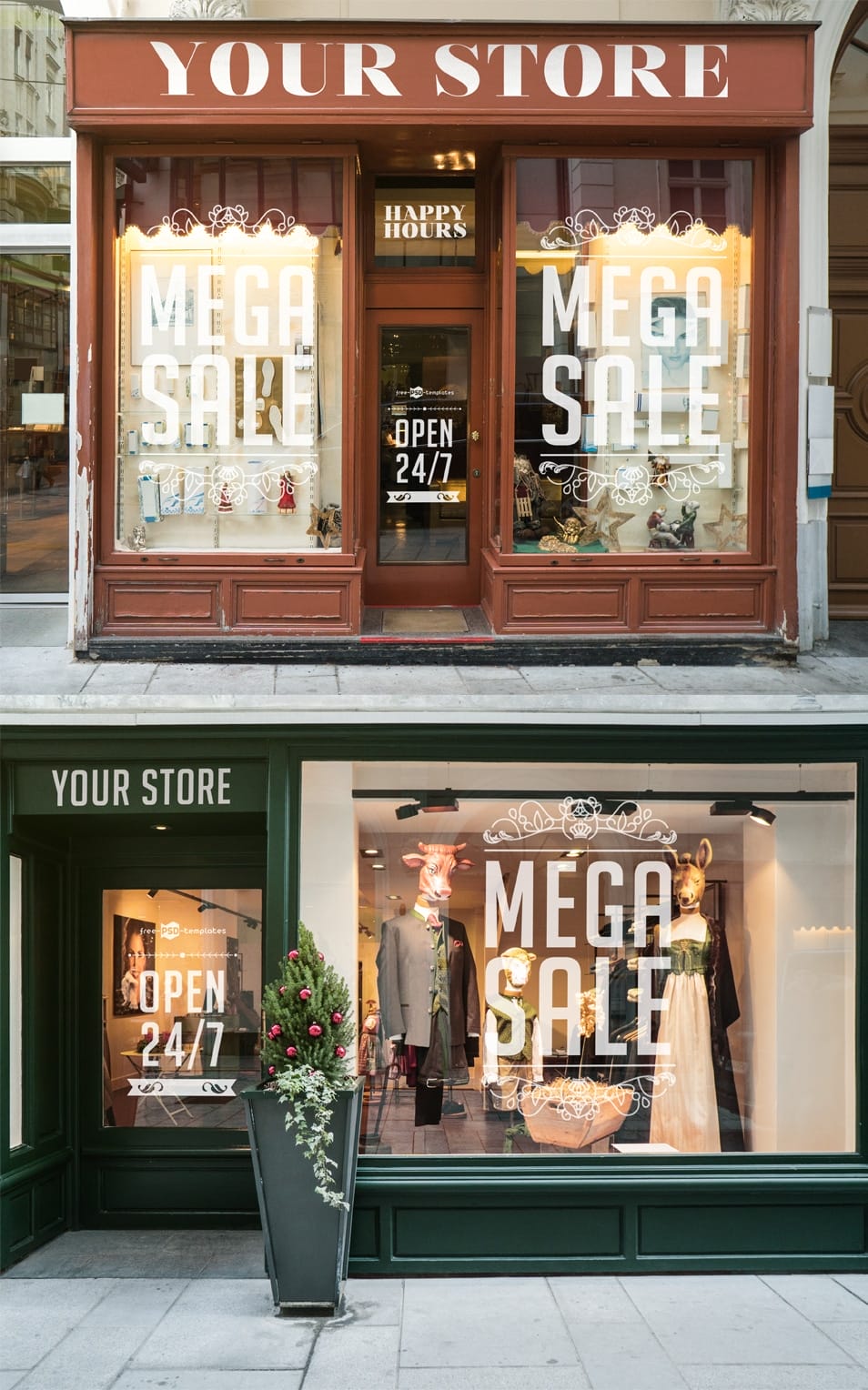 Free Facades and StoreFronts MockUps