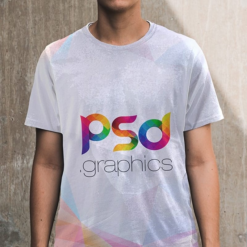 Free Man T-Shirt Template Mockup
