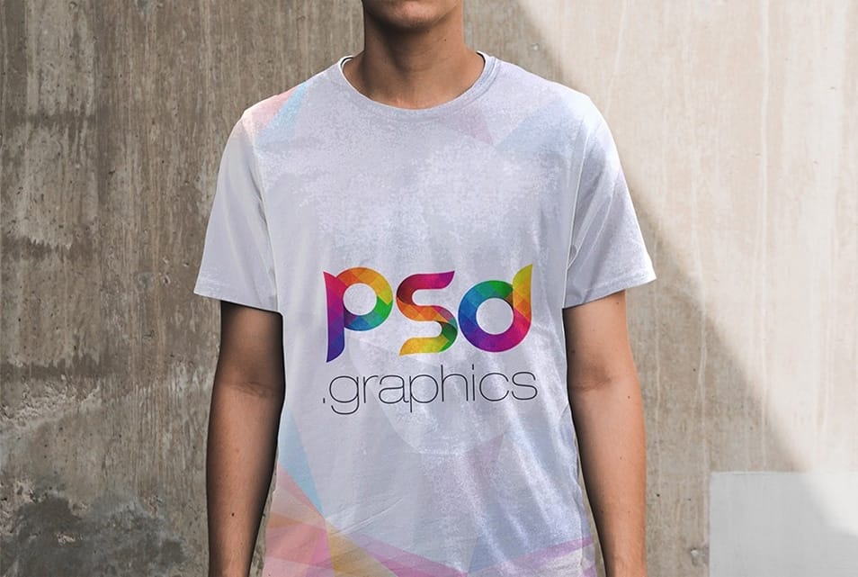 Free Man T-Shirt Template Mockup