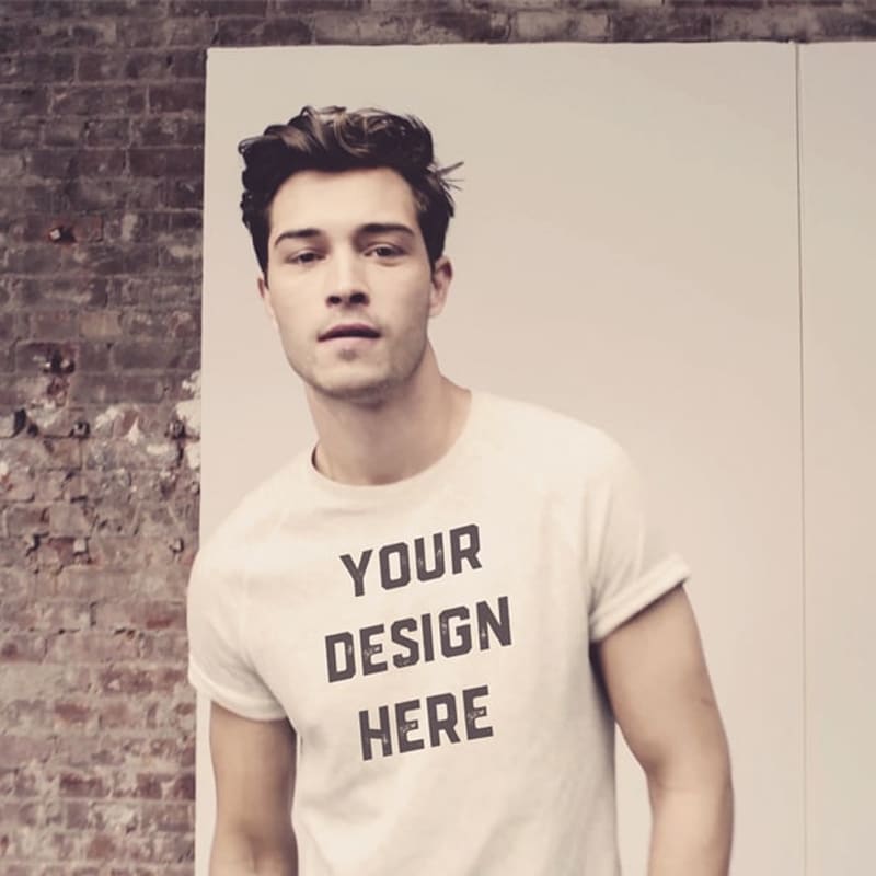 Free Men T-shirt Mockup