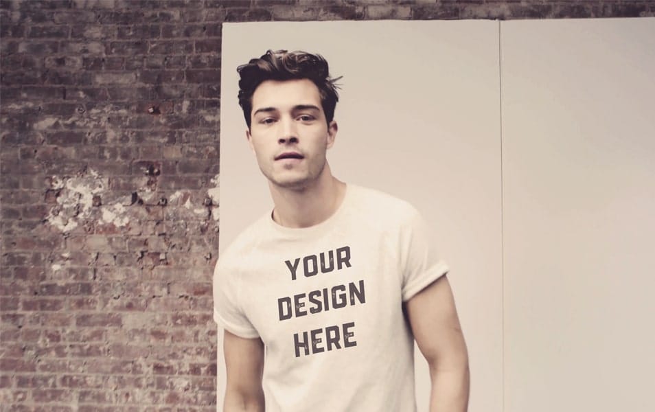Free Men T-shirt Mockup