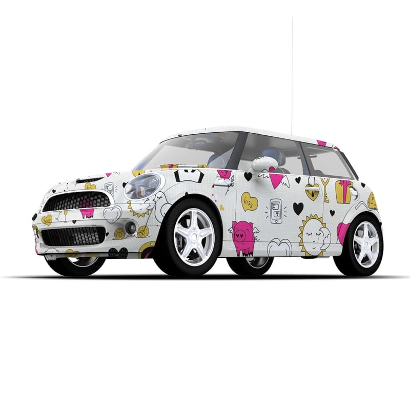 Free Mini Cooper Wrap Design Mockup