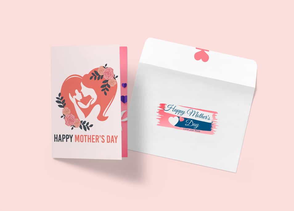 Free Mother’s Day Greeting Card Mockup