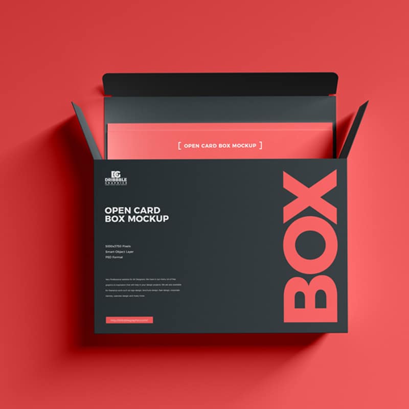 Free Open Card Box Mockup » CSS Author