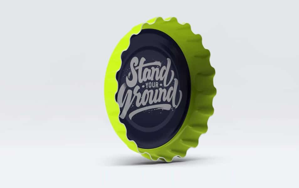 Free PSD Bottle Cap Mockup