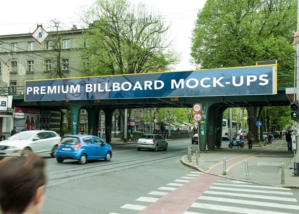 Free PSD Rectangle Sleek PSD Billboard Mockup