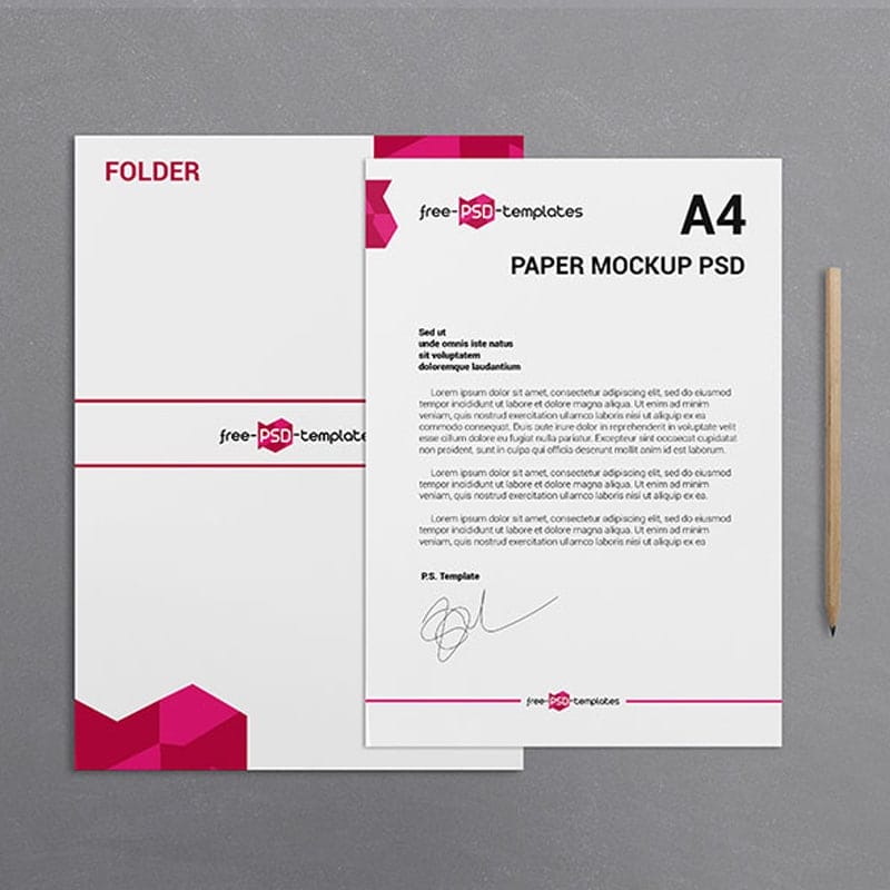Free Paper Mockup Set