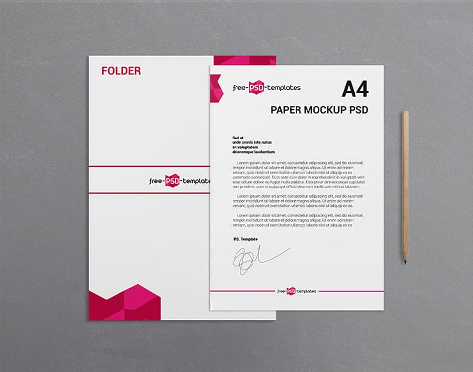Free Paper Mockup Set