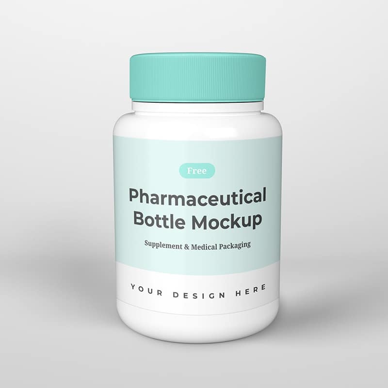 Free Pharmaceutical Bottle Mockup