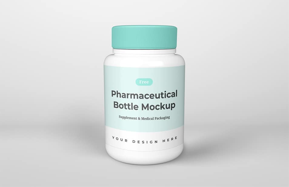 Free Pharmaceutical Bottle Mockup