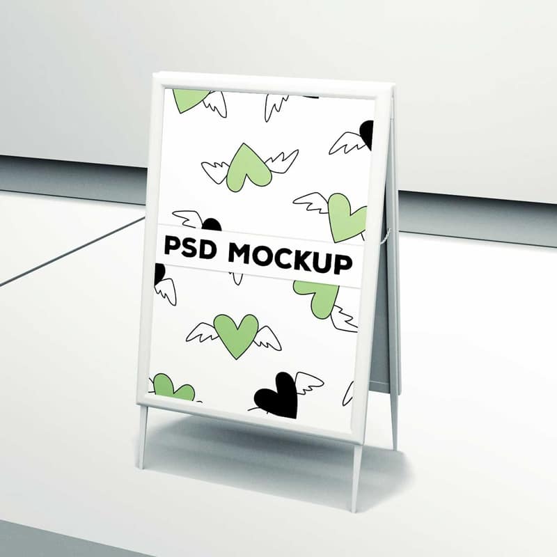 Free Premium Artwork Road Side Banner Mockup