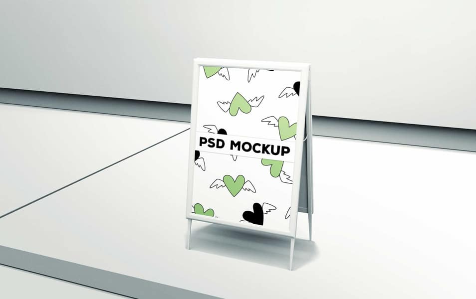 Free Premium Artwork Road Side Banner Mockup