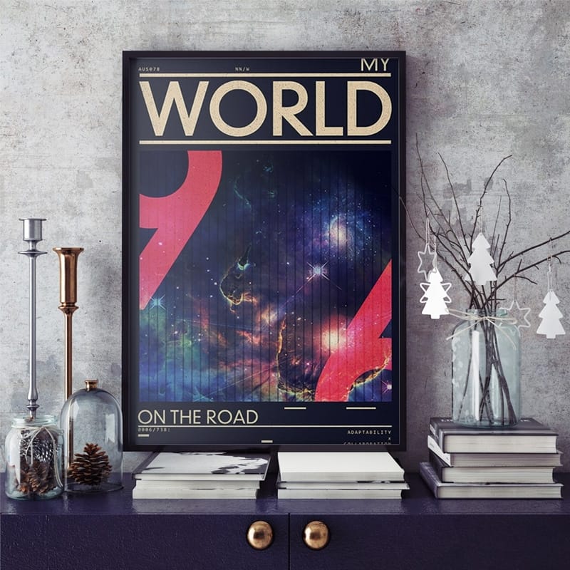 Free Premium Books Table PSD Mockup