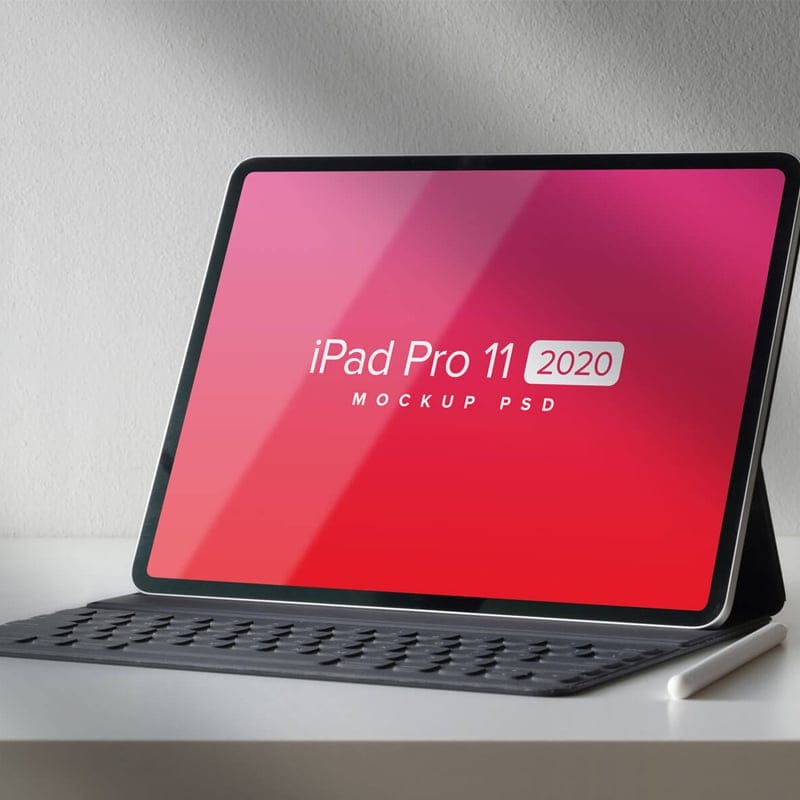 Free Shadow Overlay iPad Pro 11 2020 Mockup PSD
