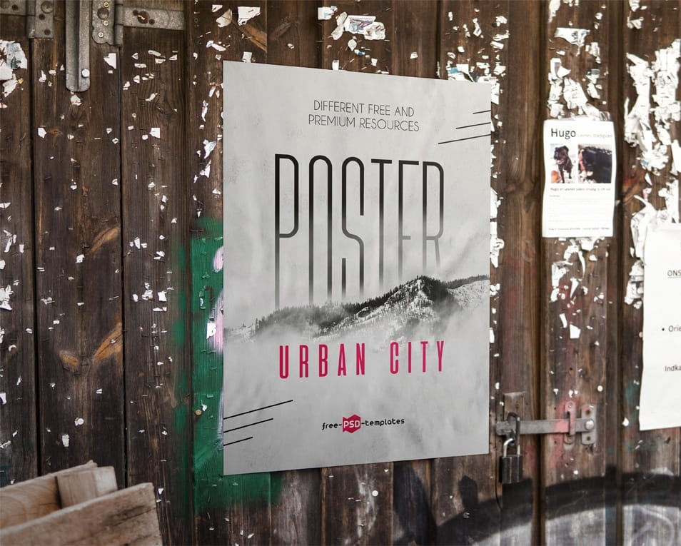 Free Urban City Poster MockUps