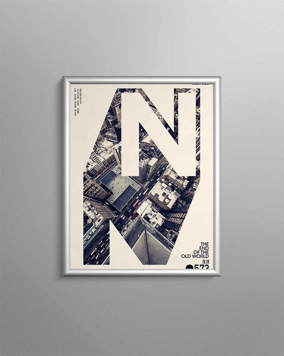 Free Wall Poster Artwork PSD Mockup Template