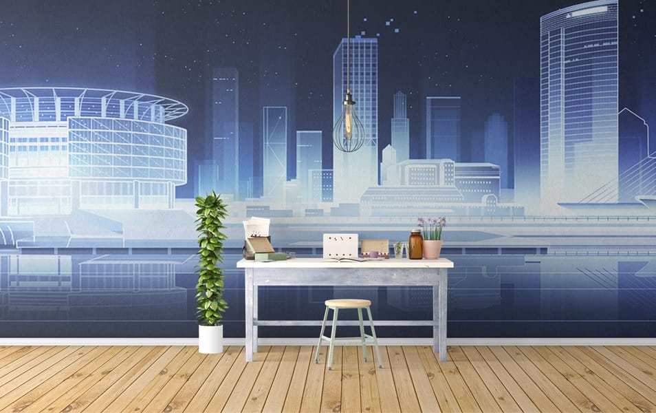 Free Wall Sticker Mockup