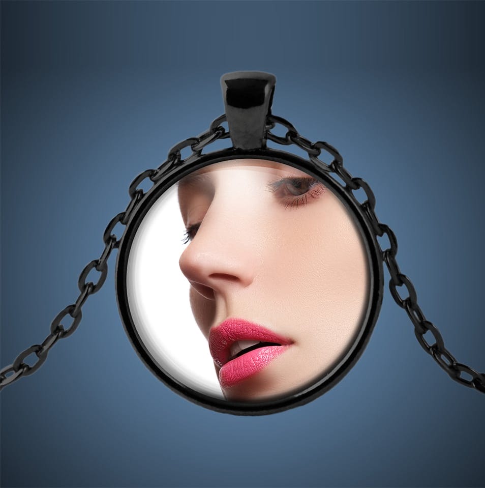 Golden Heart Pendant Mockups