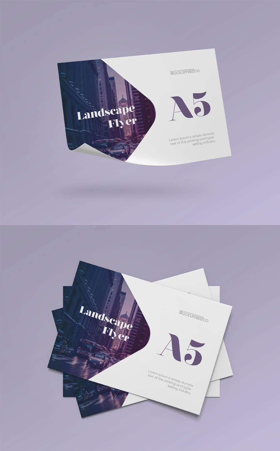 Landscape Flyer Free PSD Mockups