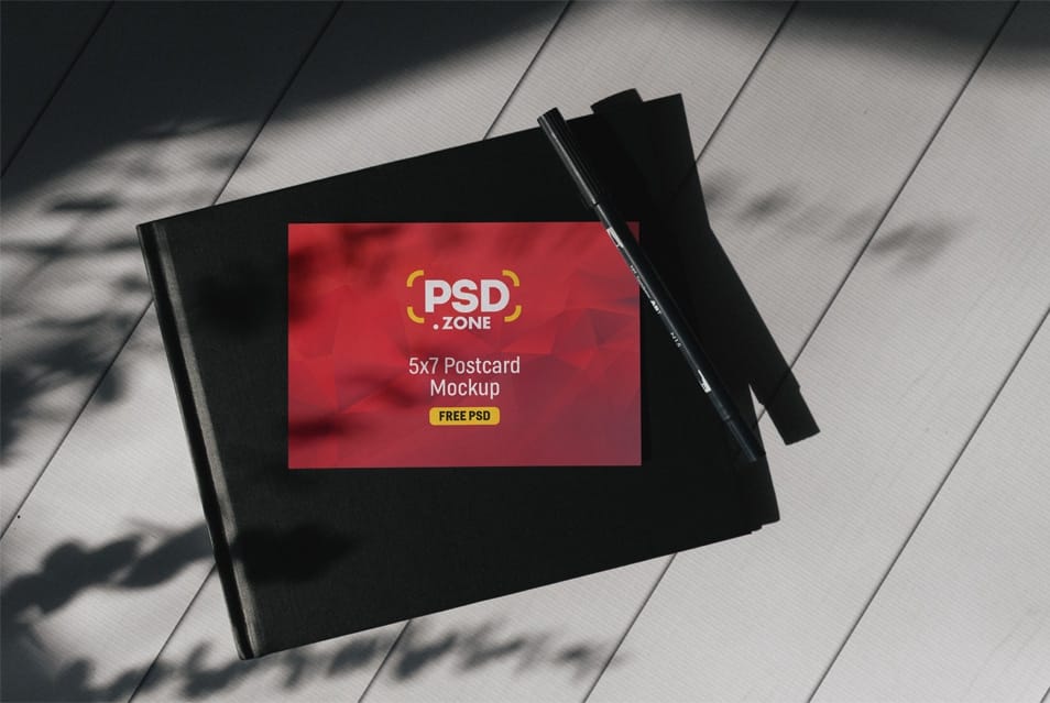 Landscape Postcard outdoor Mockup