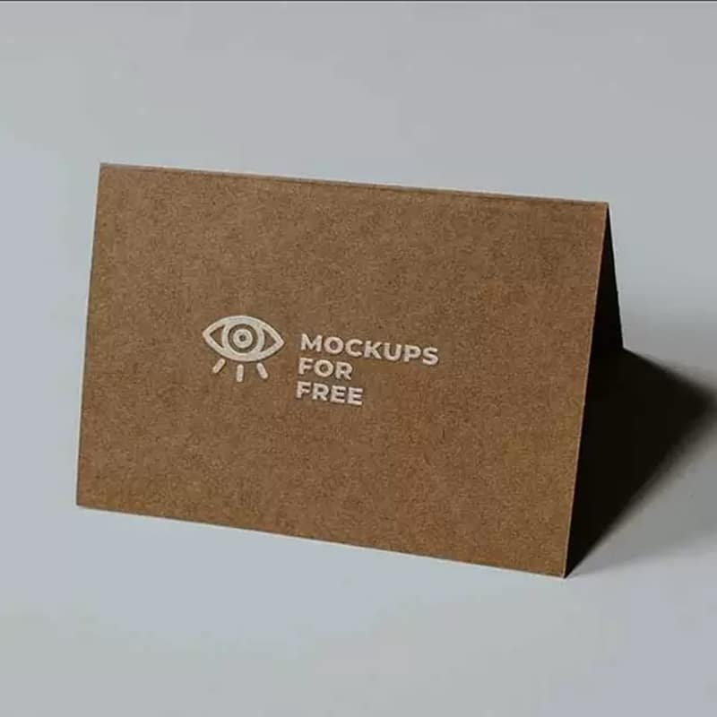Logo Texture On Card Mockup