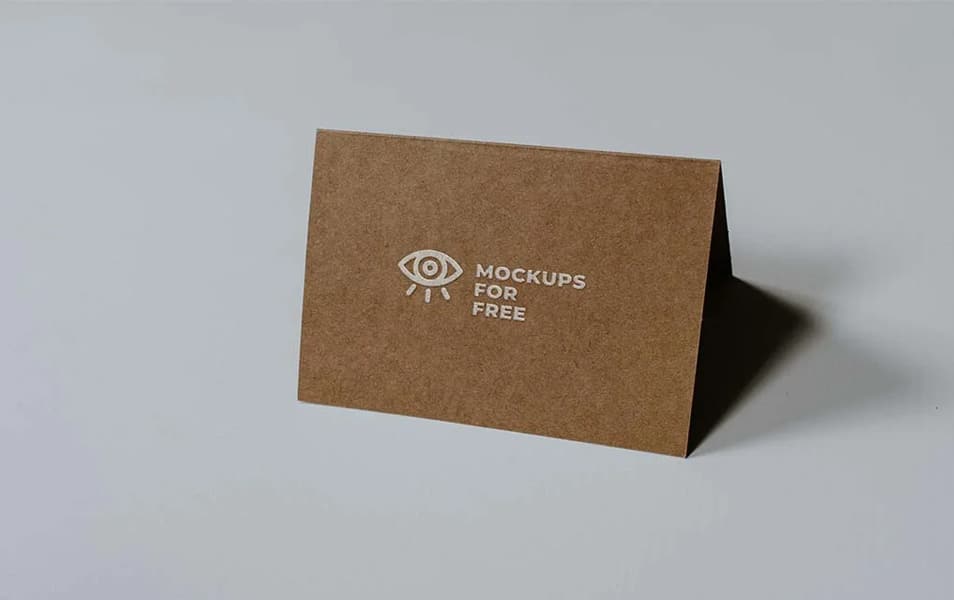 Logo Texture On Card Mockup