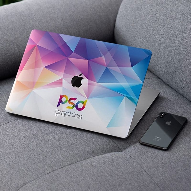 MacBook Pro Skin Design Mockup Template