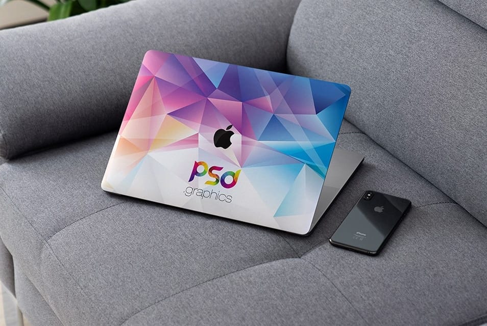 MacBook Pro Skin Design Mockup Template