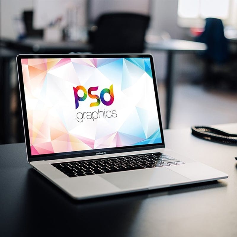 MacBook Pro in Office Mockup