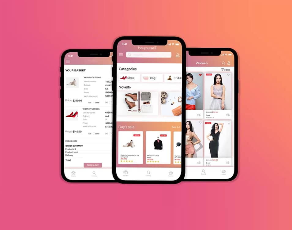 Shopping App UI Mockup