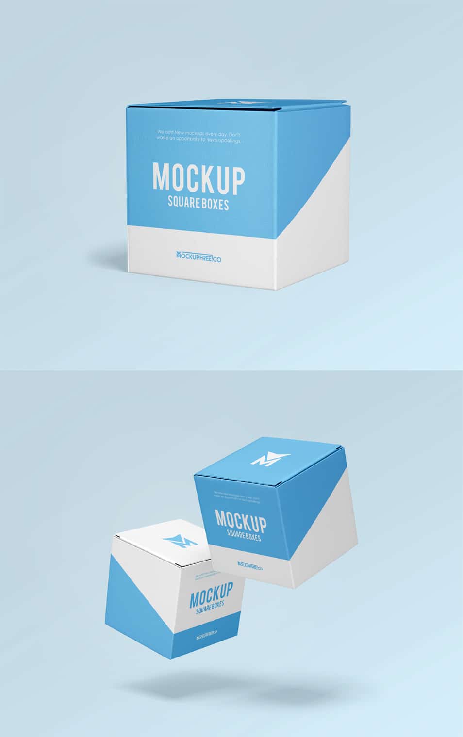 Square Boxes Free PSD Mockups