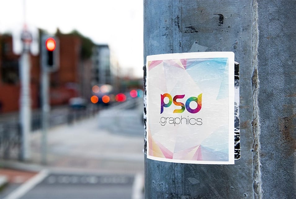 Square Wall Poster Mockup Template