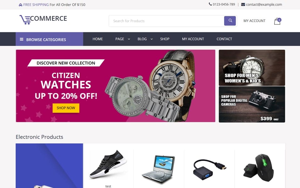 Supermarket Ecommerce FREE Theme