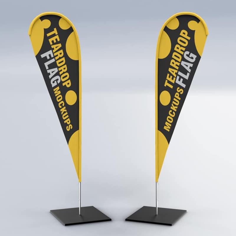 Teardrop Flags Free Mockups