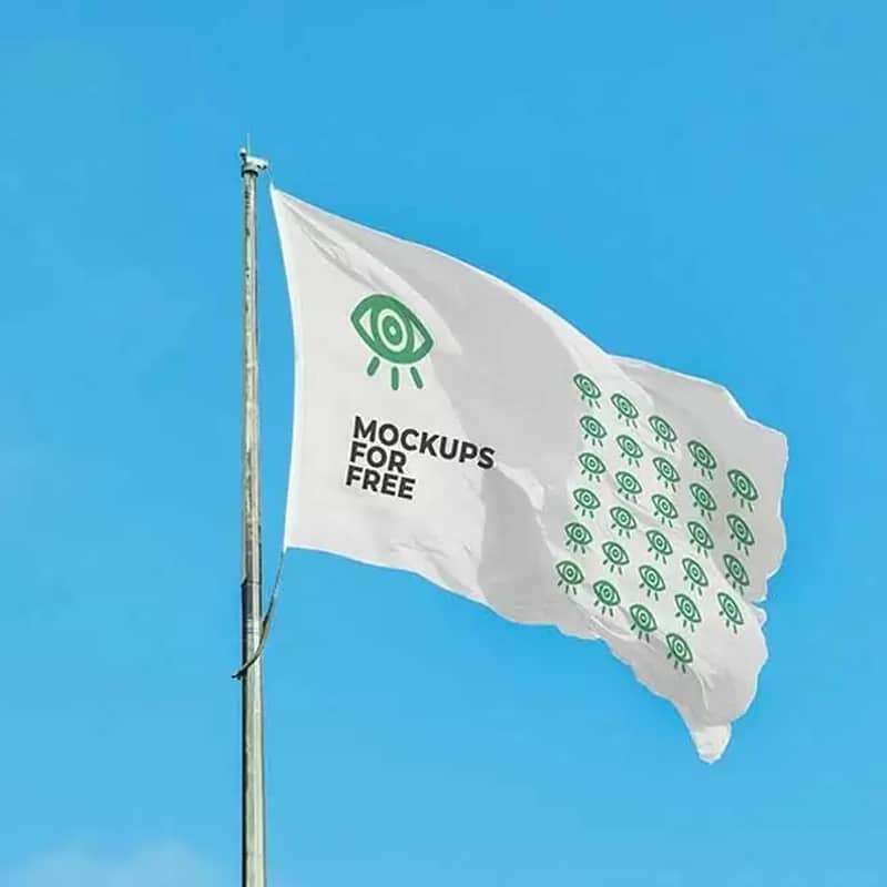Waving Flag Mockup