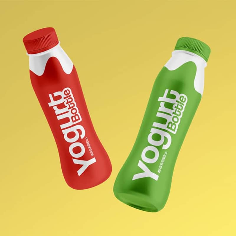 Yogurt Bottle Free PSD Mockups