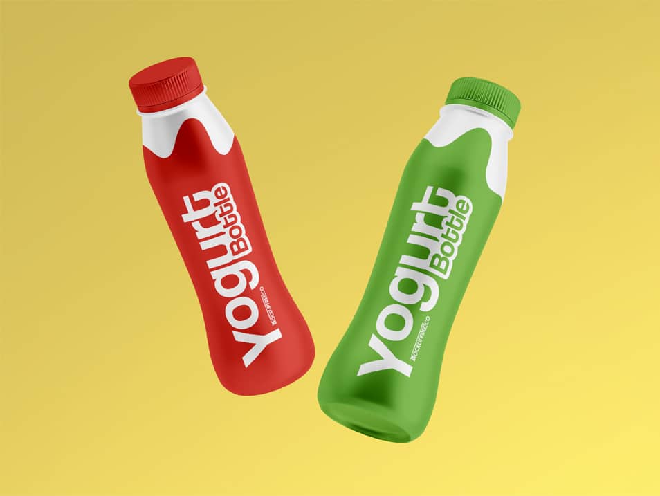 Yogurt Bottle Free PSD Mockups