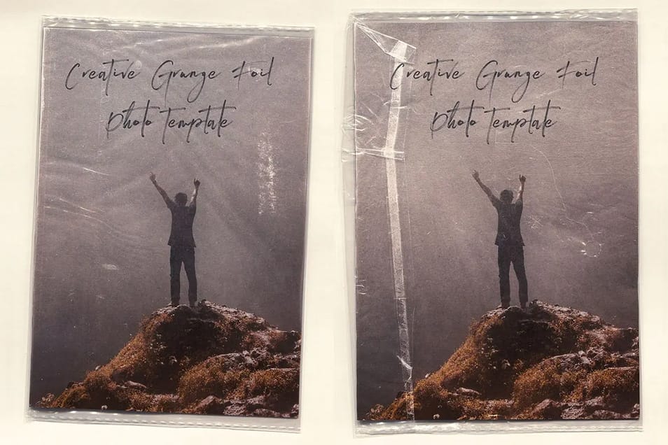 2 Free Grunge Foil Photo Mockups