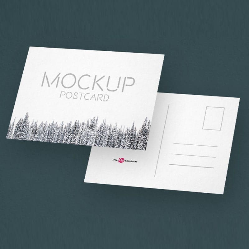 2 Free Postcard Invitation Mock-ups in PSD