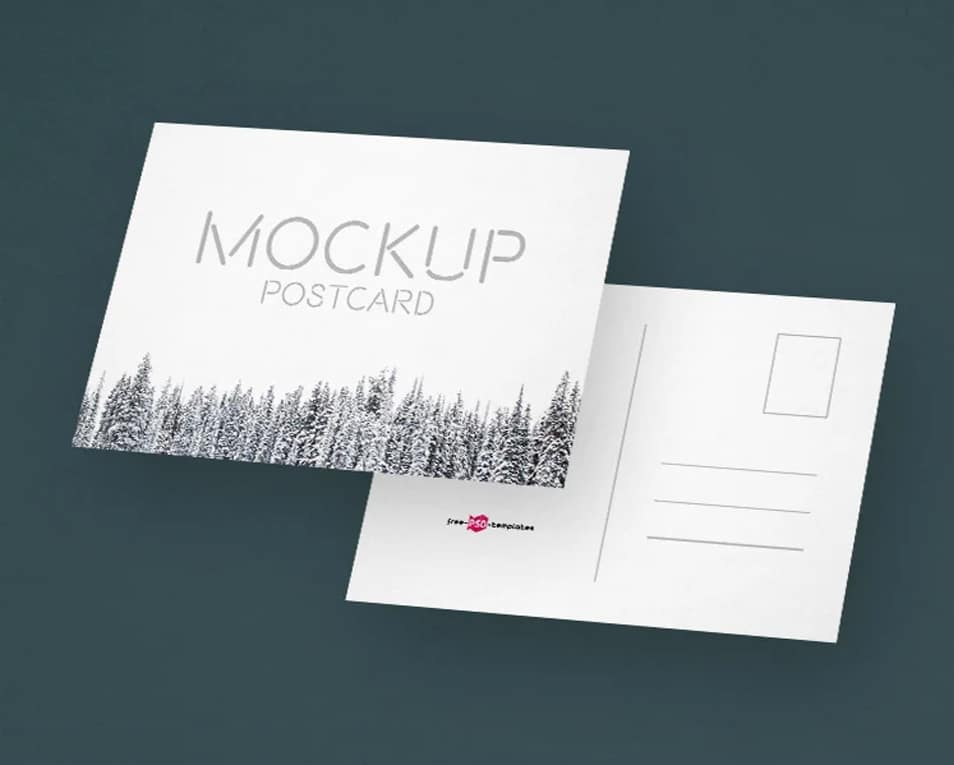 2 Free Postcard Invitation Mock-ups in PSD