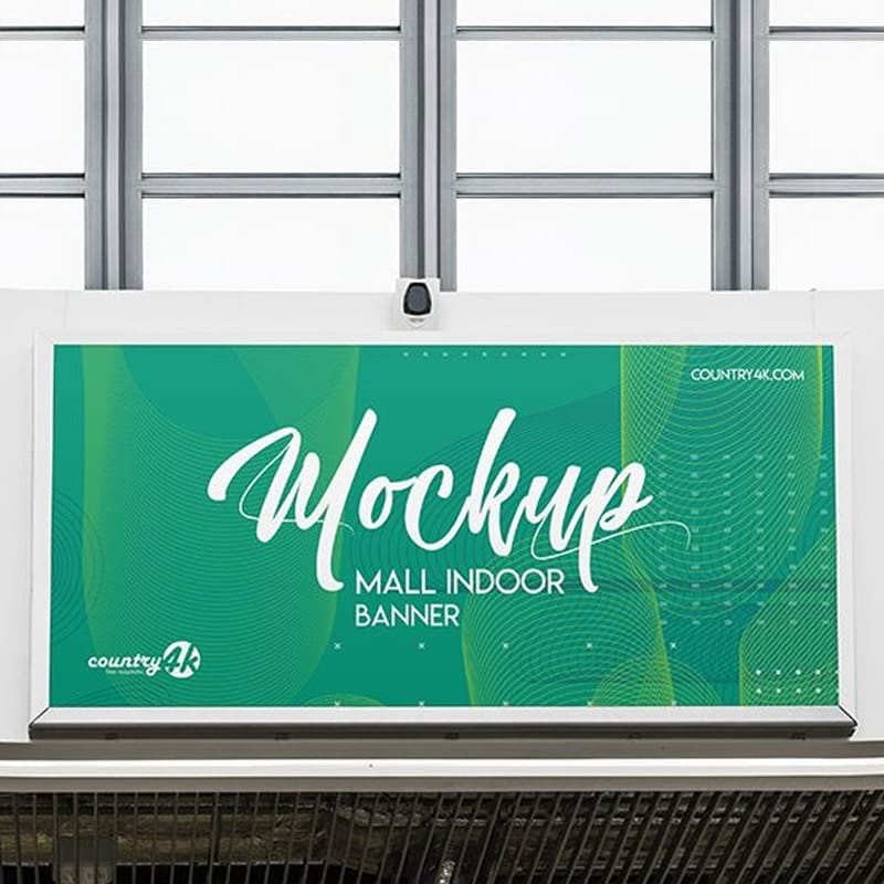 3 Free Mall Indoor Banner MockUps