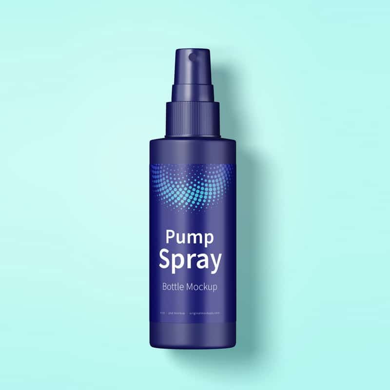 4 oz Pump Spray Bottle Mockup