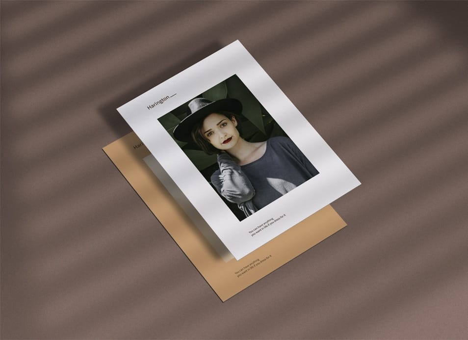 A4 Flyer Mockup with Shadow Overlay