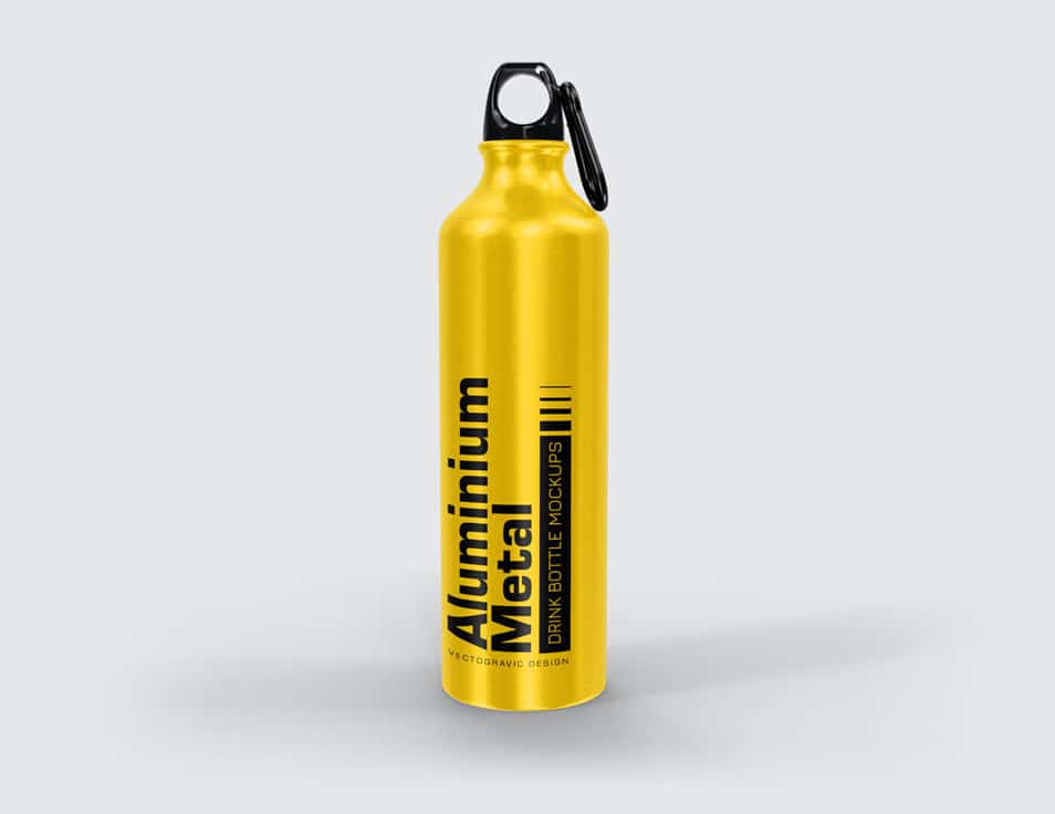 Aluminium Metal Drink Bottle Mockups