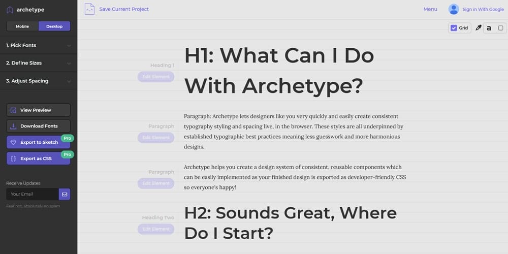 Remarkable New Font Pairing Tools for Designers 13 Archetype