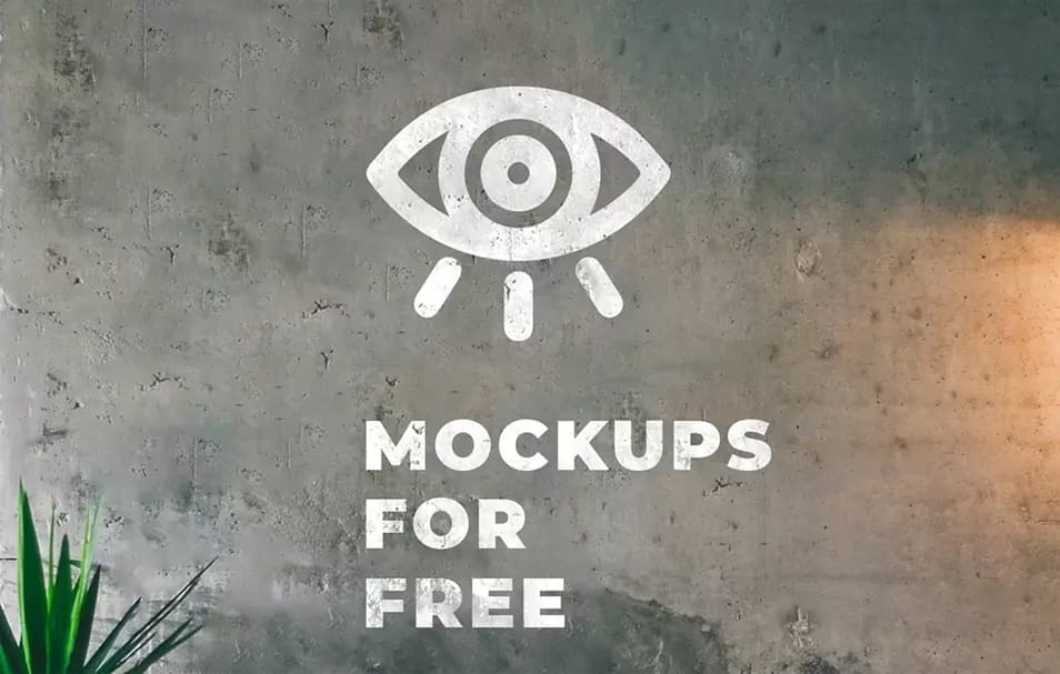 Art On Concrete Wall Mockup